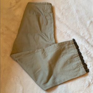 Capri Tan Pants with Coin detail.